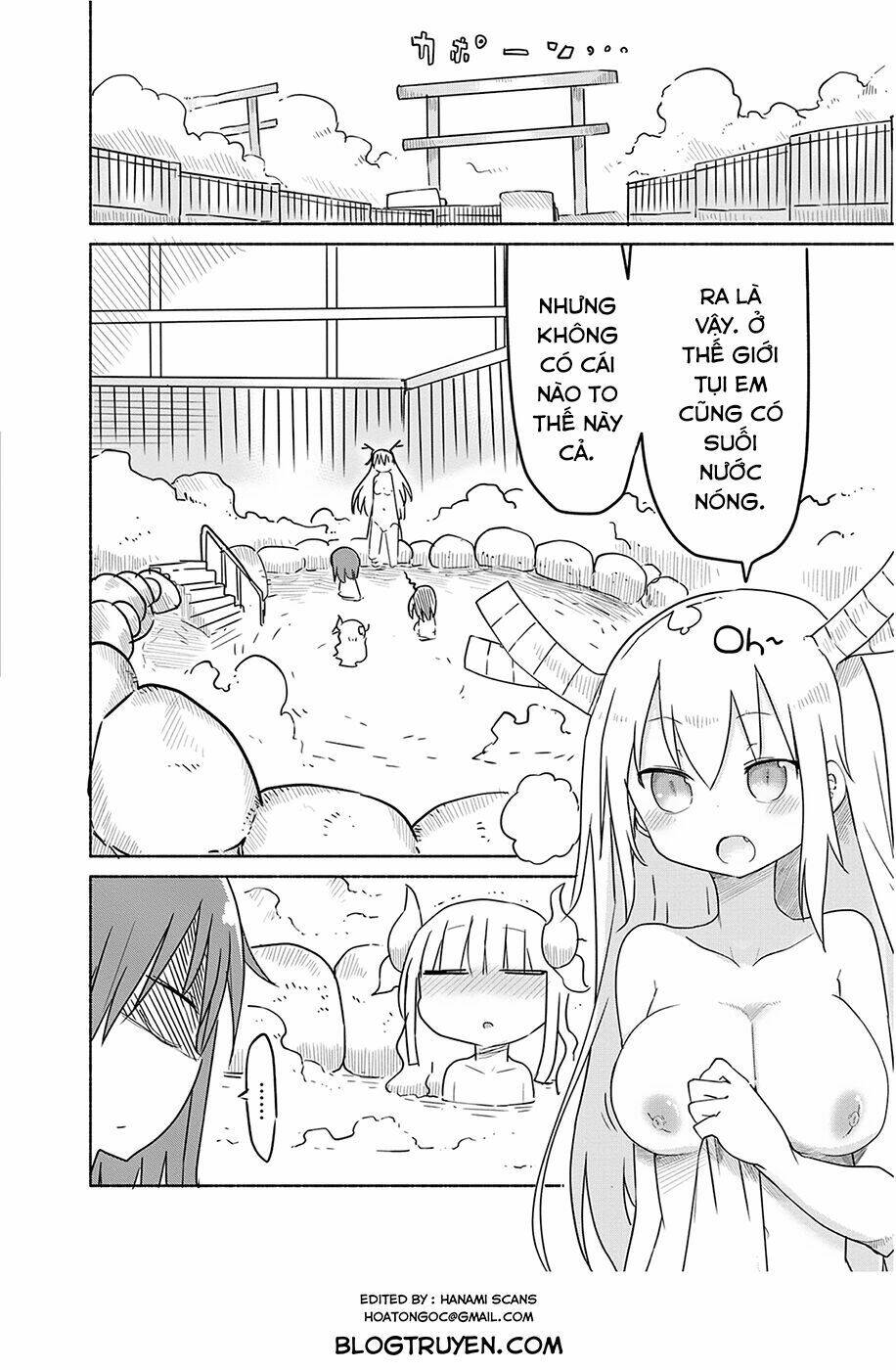 cuộc sống trả ơn của nàng rồng tohru! chapter 33: tooru và suối nước nóng - Trang 2